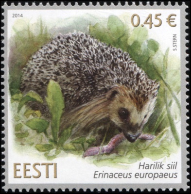 Эстония. 2014. Ёж (Почтовая марка. MNH OG)