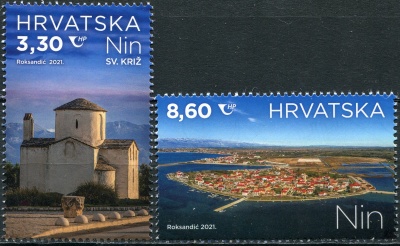 Хорватия. 2021. Туризм. Виды на Нин (Серия Почтовых марок. MNH OG)