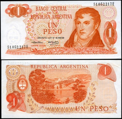 Аргентина. 1 песо (Unc) 1974