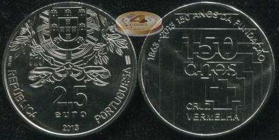 Португалия. 2.5 евро. 2013 (Unc)