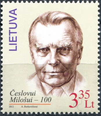 Литва. 2011. 100-летие со дня рождения Чеслава Милоша (1911-2004) (Почтовая марка. MNH OG)