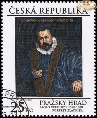 Чехия. 2013. Портрет златника Я. Кёнига. П. Веронезе [1528-1588] (Почтовая марка. CTO Гашеная)