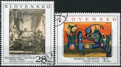 Словакия. 2005. Картины из Национальной галереи (Серия. CTO Гашеная)