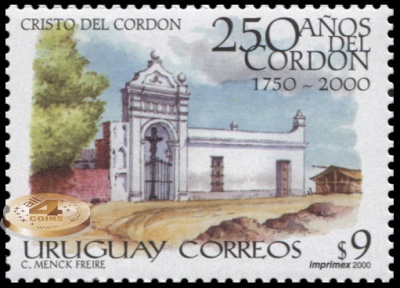 Уругвай. 2000. 250 лет пригороду Монтевидео del Cordon (Почтовая марка. MNH OG)