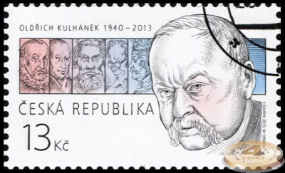 Чехия. 2015. Олдрич Кулханек [1940-2013], художник-график (Почтовая марка. CTO Гашеная)