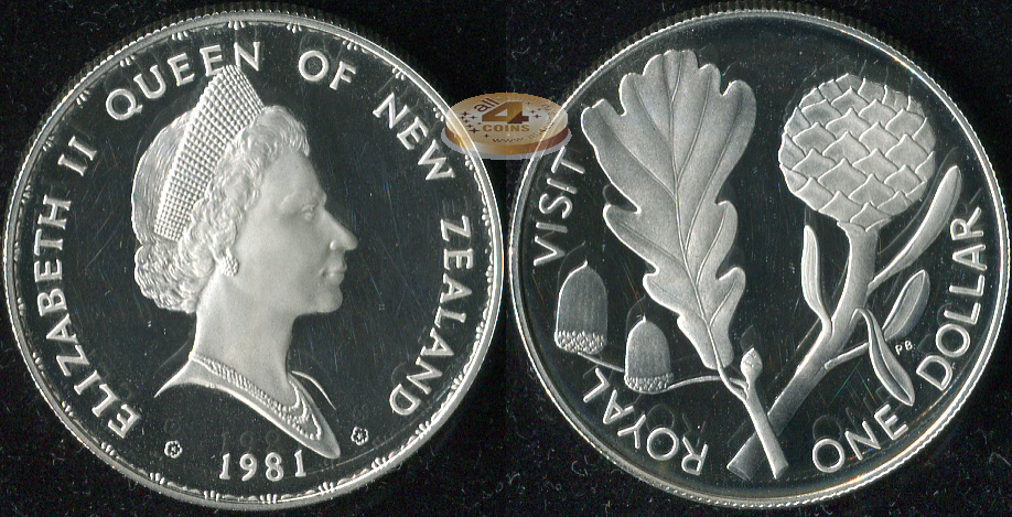 Новая Зеландия. 1 доллар. 1981 (Proof. Серебро)