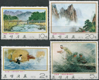 КНДР. 1974. Современные картины (Серия Почтовых марок. MNH OG)