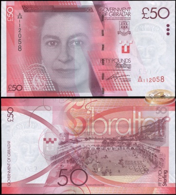 Гибралтар. 50 фунтов (Unc) 2010