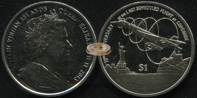 Британские Виргинские о-ва. 1 доллар. 2013 (Unc)