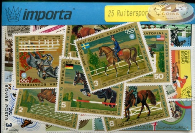 Конный Спорт. Набор почтовых марок (25 шт. Ассорти)