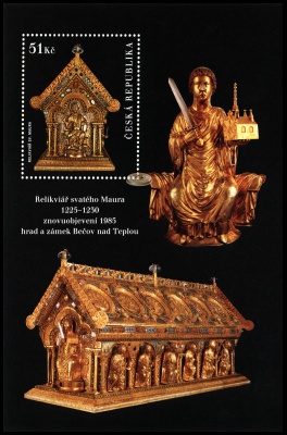 Чехия. 2009. Реликтарий св.Мавра [1225-1230] Бечов-над-Теплоу (Блок. MNH OG)