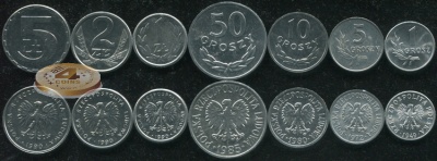Польша. Набор №2 (7 монет) 1949-90