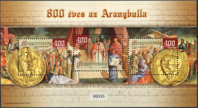 Венгрия. 2022. 800-летие Золотой буллы Андраша II (Почтовый блок. MNH OG)