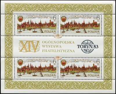 Польша. 1983. 750 лет городу Торунь (Малый лист. MNH OG)