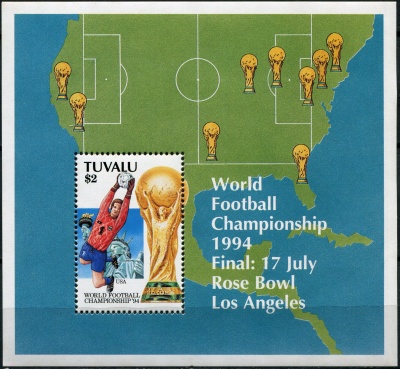 Тувалу. 1994. Кубок мира по футболу, США (Блок. MNH OG)