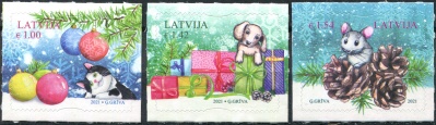 Латвия. 2021. Рождество (Серия Почтовых марок. MNH OG)