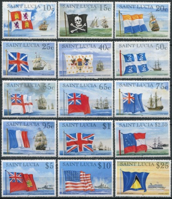 Сент-Люсия. 1996. Флаги и корабли (Серия. MNH OG)