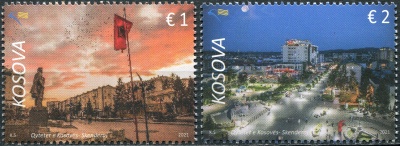 Косово. 2021. Города Косово: Србица (Серия Почтовых марок. MNH OG)