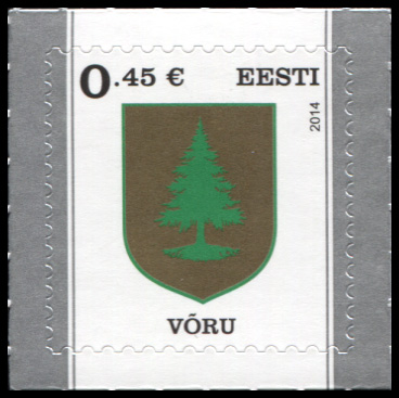 Эстония. 2014. Гербы городов Эстонии. Выру (Почтовая марка. MNH OG)