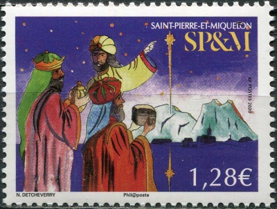 Сен-Пьер и Микелон. 2020. Рождество 2020 (Почтовая марка. MNH OG)