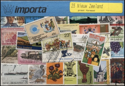 Новая Зеландия. Набор почтовых марок большого формата (25 шт. Ассорти)