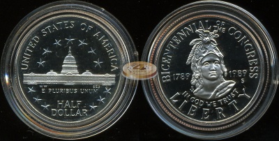 США. 1/2 доллара. 1989 S (Proof)