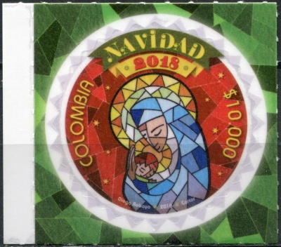 Колумбия. 2018. Рождество 2018 (Почтовая марка. MNH OG)