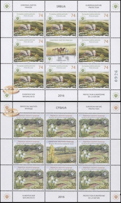 Сербия. 2016. Европейская программа защиты природы (СерияМ. MNH OG)