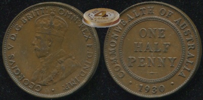 Австралия. 1/2 пенни. 1930 (XF)