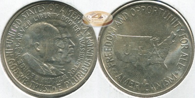 США. 1/2 доллара. 1951 (Unc. Серебро)