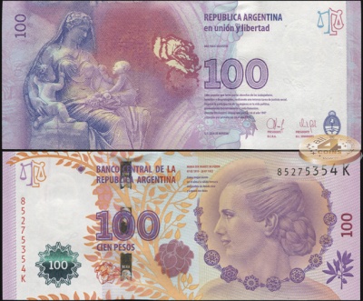Аргентина. 100 песо (Unc) 2015