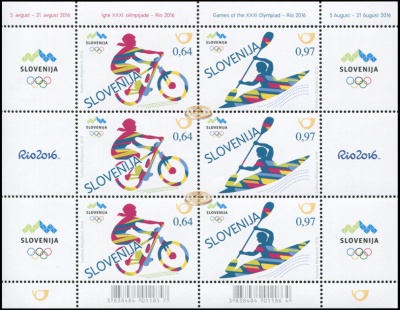 Словения. 2016. XXXI Олимпийские игры в Рио-де-Жанейро (Малый лист. MNH OG)
