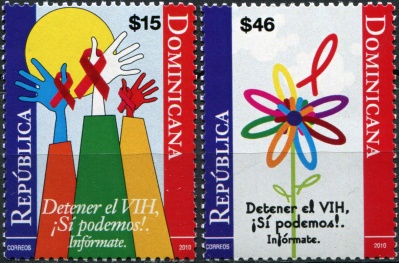 Доминиканская республика. 2010. Всемирный день борьбы со СПИДом (Серия. MNH OG)