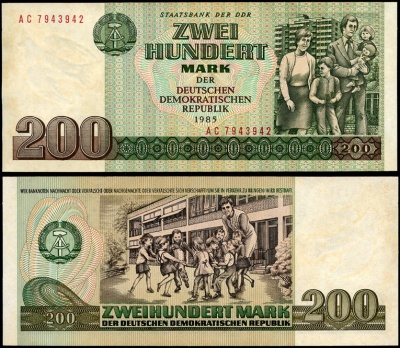 Германия (ГДР). 200 марок (Unc) 1985