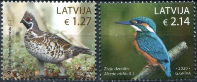 Латвия. 2020. Национальные птицы (Серия Почтовых марок. MNH OG)