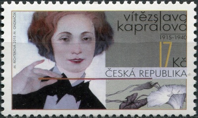 Чехия. 2015. Витезслава Капралова [1915-1940] композитор (Почтовая марка. MNH OG)