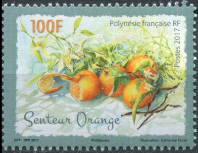 Французская Полинезия. 2017. Аромат апельсина (Почтовая марка. MNH OG)
