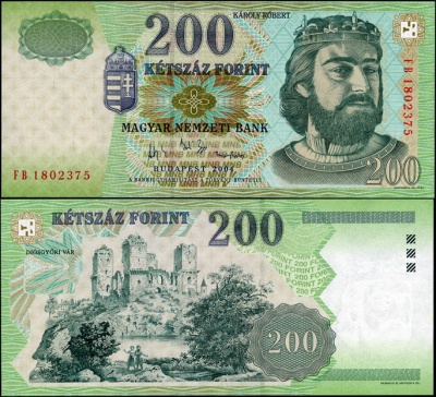Венгрия. 200 форинтов (Unc) 2004