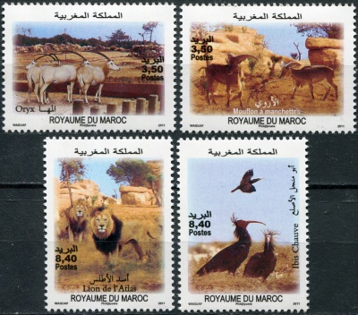 Марокко. 2011. Животные из зоопарка Рабат (Серия. MNH OG)