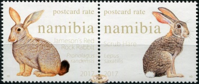 Намибия. 2017. Зайцы и Кролики Намибии (Сцепка. MNH OG)