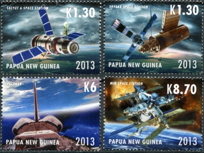 Папуа Новая Гвинея. 2013. 15 лет международной космической станции (Серия. MNH OG)