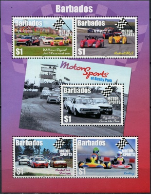 Барбадос. 2017. Автоспорт (Блок. MNH OG)
