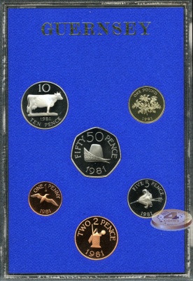 Гернси. Официальный набор (6 монет. Proof) 1981