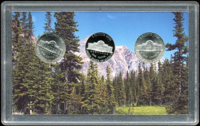 США. 5 центов. Набор из серии "Путешествие на Запад", 2006