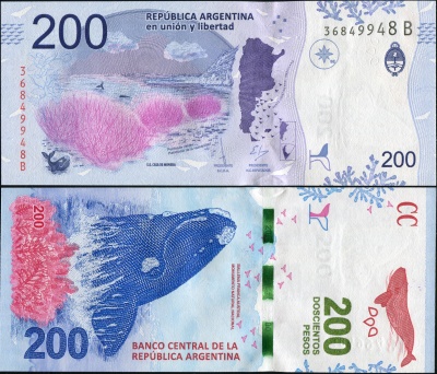 Аргентина. 200 песо (Unc) 2017