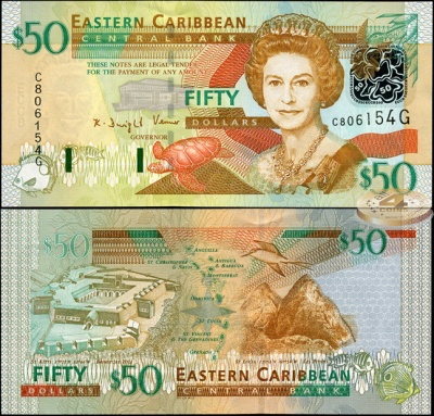Восточные Карибы (Гренада). 50 долларов (Unc) 2003