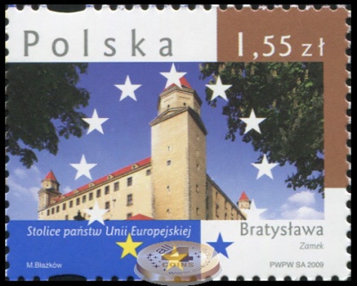 Польша. 2009. Братислава. Замок (Почтовая марка. MNH OG)