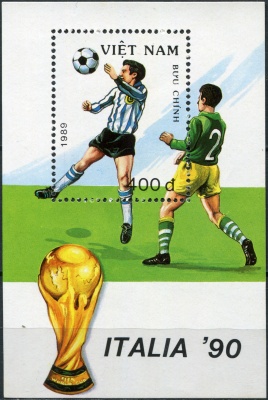 Вьетнам. 1989. Чемпионат мира по футболу, Италия'90 (I) (Блок. MNH OG)