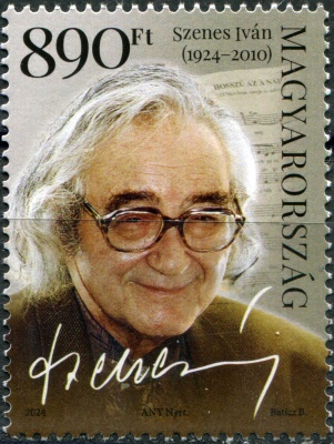 Венгрия. 2024. Иван Сенеш, писатель и автор текстов песен (Почтовая марка. MNH OG)