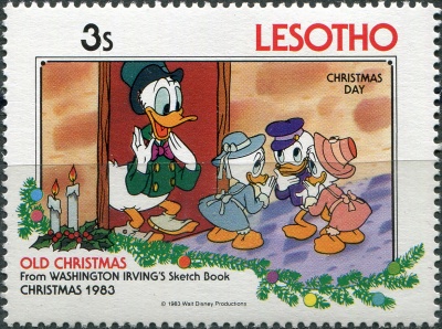 Лесото. 1983. Рождество - Дисней - Рождественский день (Почтовая марка. MNH OG)